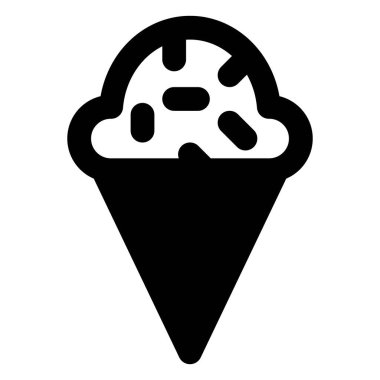 Mouth watering fluffy sprinkled ice cone.