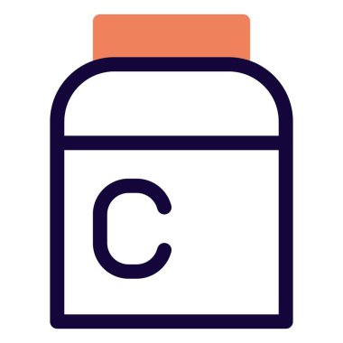 Powdered casein in a plastic container.