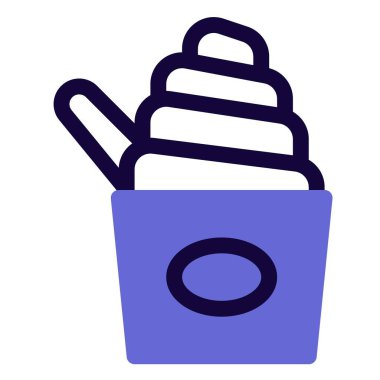 Creamy frozen yogurt served in cup