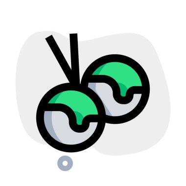 Popular snack of diced octopus, takoyaki.