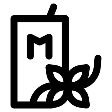 Tasty vanilla milk in throwaway package