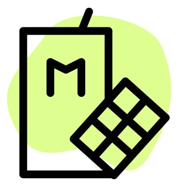 Chilled tetra pack of chocolate milk.