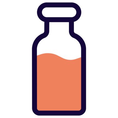 Sealed glass jar containing fresh raw milk