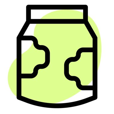 Dried milk packed in throwaway box