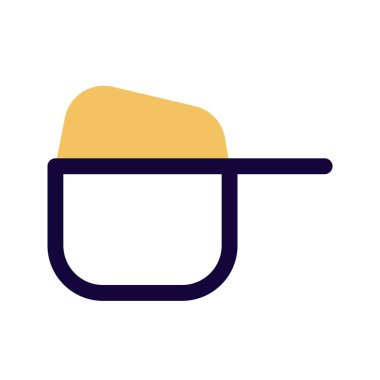 Scoop of dried whey powder