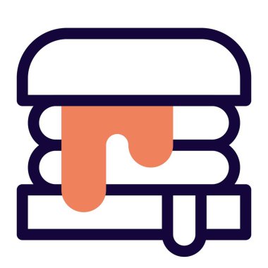 Classic extra cheese double layered burger .