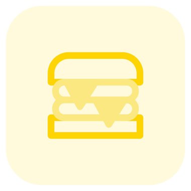 Double layered cheese burger with crisp patties