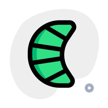 Freshly baked french buttery croissant.