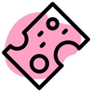 Slice of cheddar cheese for stuffing