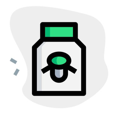 Air tight container filled with sheep milk powder