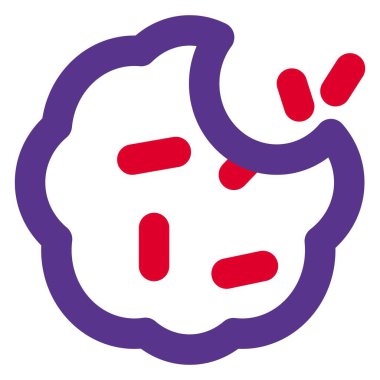 Tasty bitten cookie with crunchy chocolate chips.