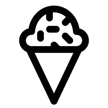 Mouth watering fluffy sprinkled ice cone.