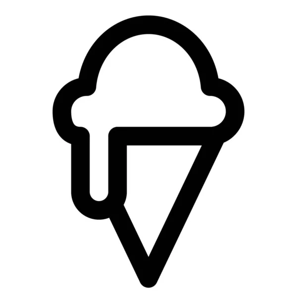 Tasty Dripping Ice Cream Softy — Stok Vektör