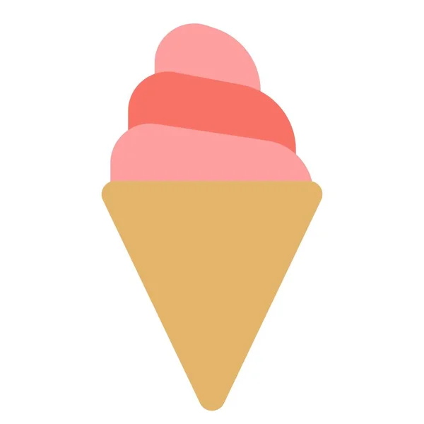 Yummy Twisted Soft Serve Ice Cream — 스톡 벡터