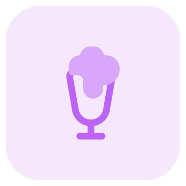 Chilled smoothie shake served in glass