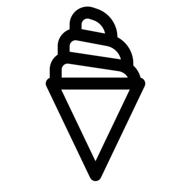 Twisted creamy ice cream in a cone.