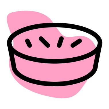 tasty baked milk served in earthenware