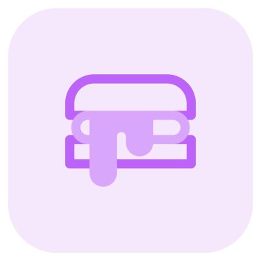 Cheese dripping burger with delectable taste.