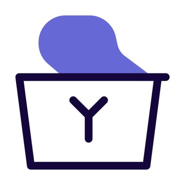 Low fat yogurt in unsealed package