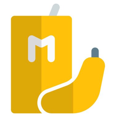 Slightly sweet banana flavored milk