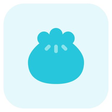 Isolated delicious steamed nikuman bun.