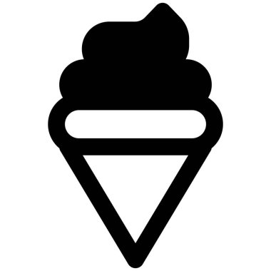 Tasty swirl ice cream cone.