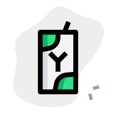 Throwaway package of delicious yogurt