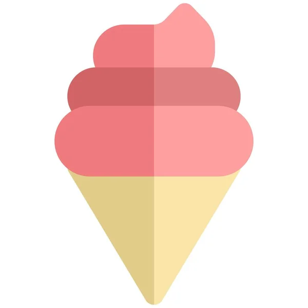 Tasty Swirl Ice Cream Cone — 스톡 벡터