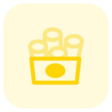 Delicious ice cream roll served as dessert.