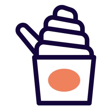 Famous cup of creamy frozen yogurt.