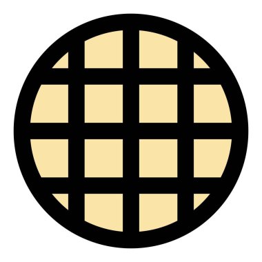 Yummy sweet waffle served as dessert.