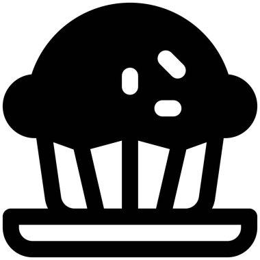 Freshly baked muffin topped with sprinkles.