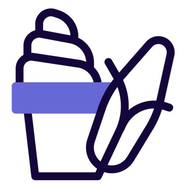 Healthy corn with soft serve ice cream.