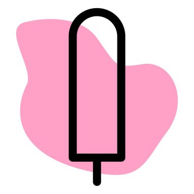 Luscious juicy ice pop molded in stick