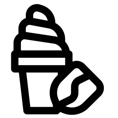 Creamy soft serve with walnut flavoring