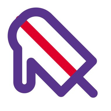 Melting mango ice candy on stick.