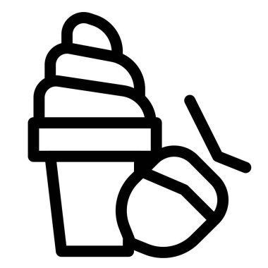 Healthy coconut served with delicious softy.