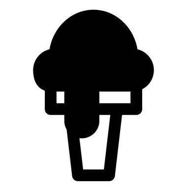 Yummy chocolate ice cream in cone