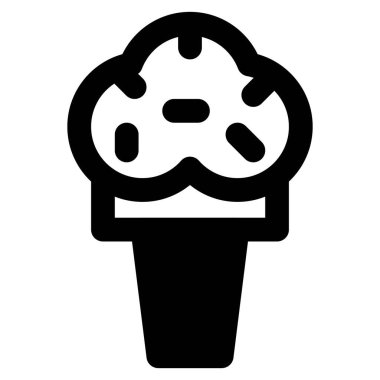 Sprinkled refreshing soft serve ice cream.