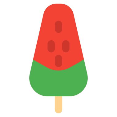 Cold ice pop made of watermelon juice