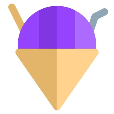 Snow cone, an ice based summer treat.