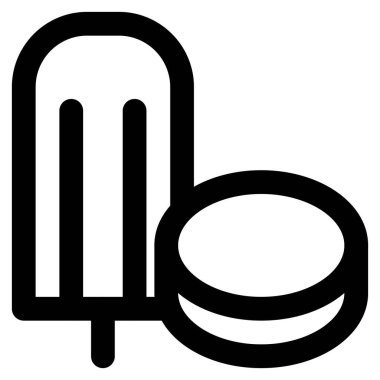 Freshly baked cookie with ice pop.