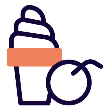 Smooth swirl ice cream with bright cherry flavor