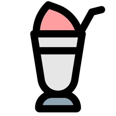 Closeup of delicious ice cream float.