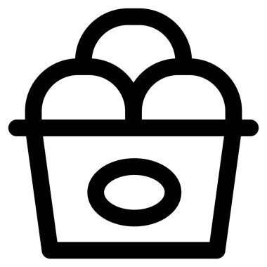 Mixed flavored ice cream scoops in cup.