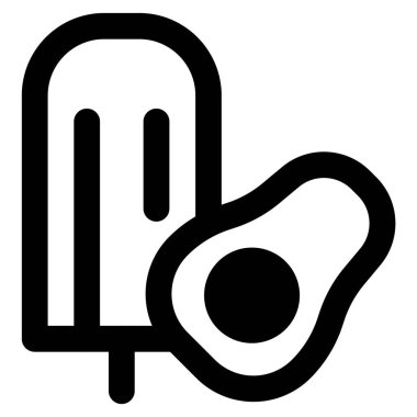 Avocado ice pop, frozen sweetened dessert.