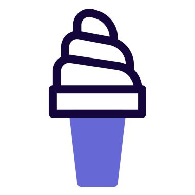 Yummy twisted ice cream cone.