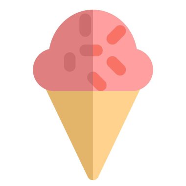 Sprinkled fluffy soft serve ice cream.