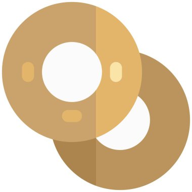 Set of fresh bagels sprinkled with sesame.