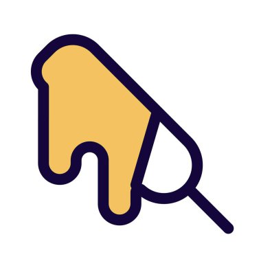 Tasty gelato ice bar on a stick.